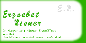 erzsebet misner business card